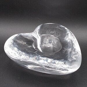 Highgate Heart Votive Candleholder Or Dish With Sticker And Signed SIMON PEARCE